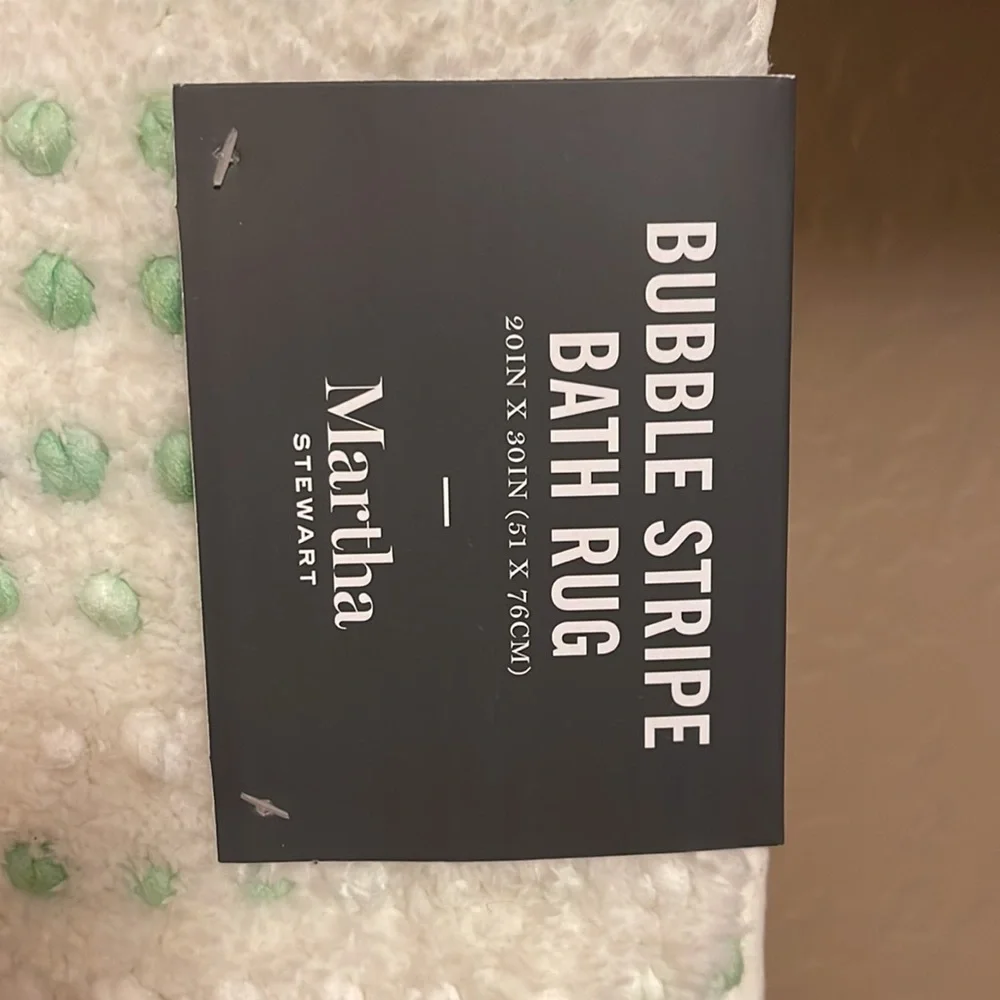 NWT - Martha Stewart Bubble Stripe Bath Rug